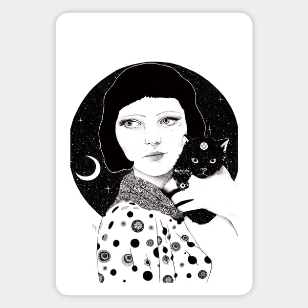 baby witch Magnet by LTG.ART